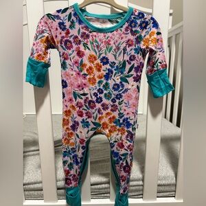 Little Sleepies sweet pea crescent zippy newborn